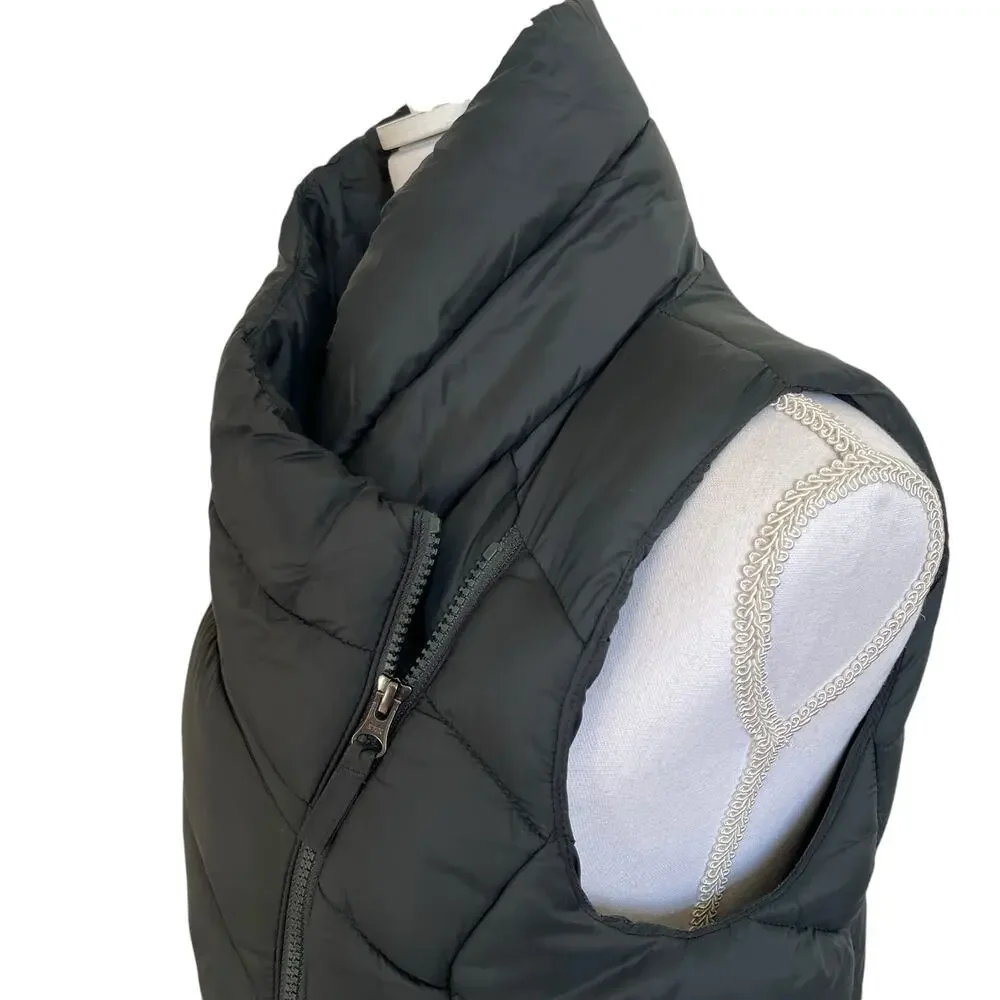 Nicole Miller Puffer Vest Womens Size Small Gray Gorpcore Athleisure Activewear